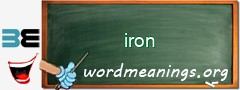 WordMeaning blackboard for iron